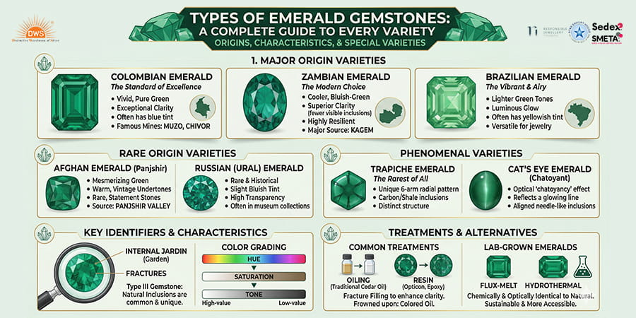 Types of Emerald Gemstones: A Complete Guide to Every Variety